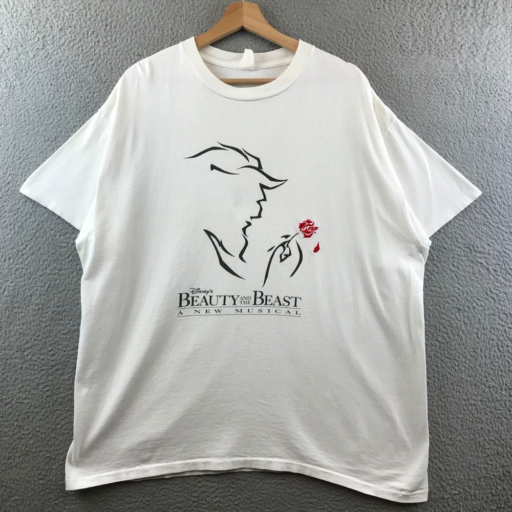 Vintage 1994 Beauty and the Beast Broadway Musical T-Shirt White XL